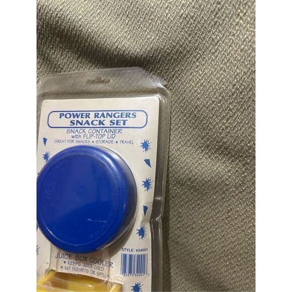 Vtg 1994 90's Mighty Morphin Power Rangers MMPR Snack Set New NIP Yellow Zach - Picture 7 of 8